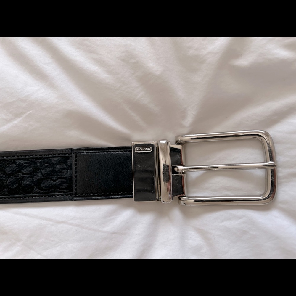 Men’s Coach Designer Belt w/ Rotating Belt Buckle